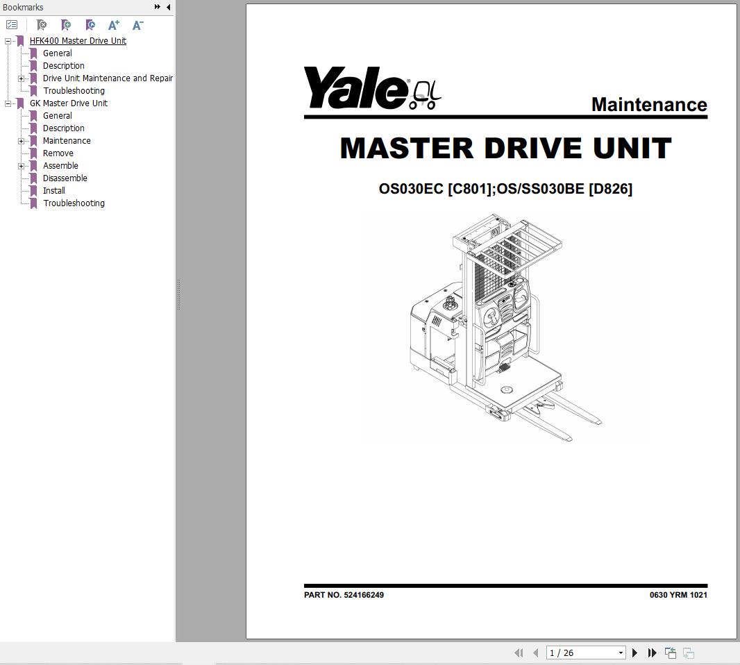 Yale Forklift C Os Ec Service Manual Auto Repair Manual Forum