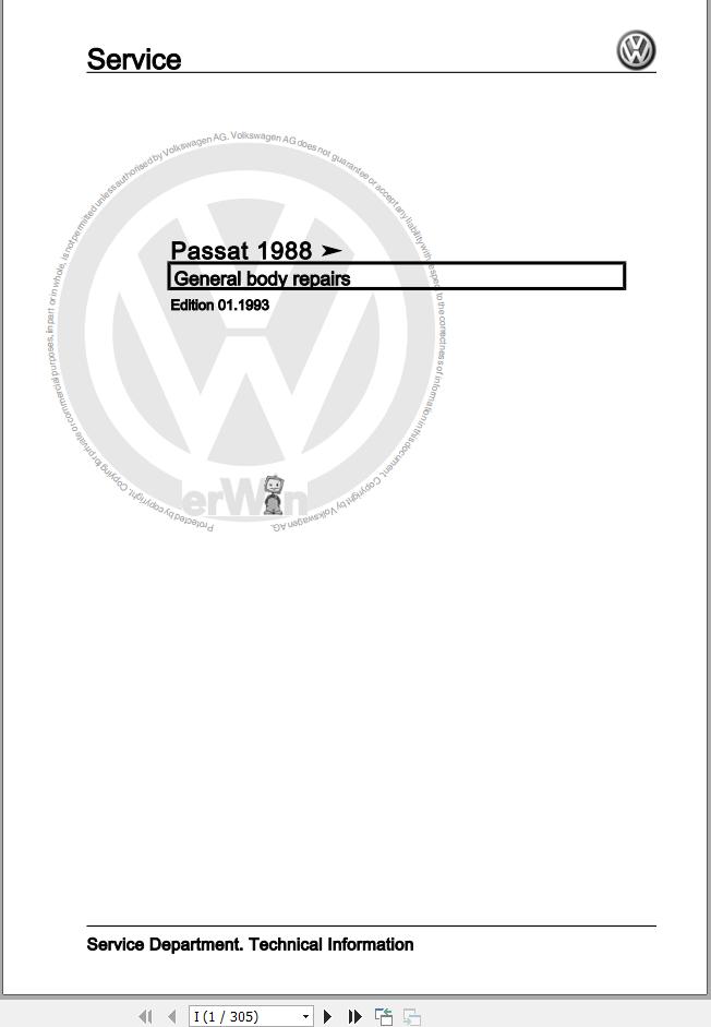 Volkswagen Passat 31 312 315 Workshop Manual 1988 1994 Auto Repair