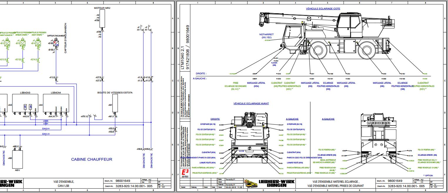 Liebherr Mobile Crane LTM 1040 2 1 052150 Operating Parts Technical