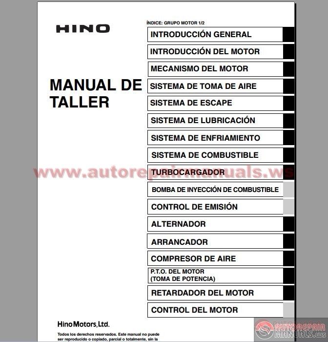 Hino 300 Operator Manual - Hino