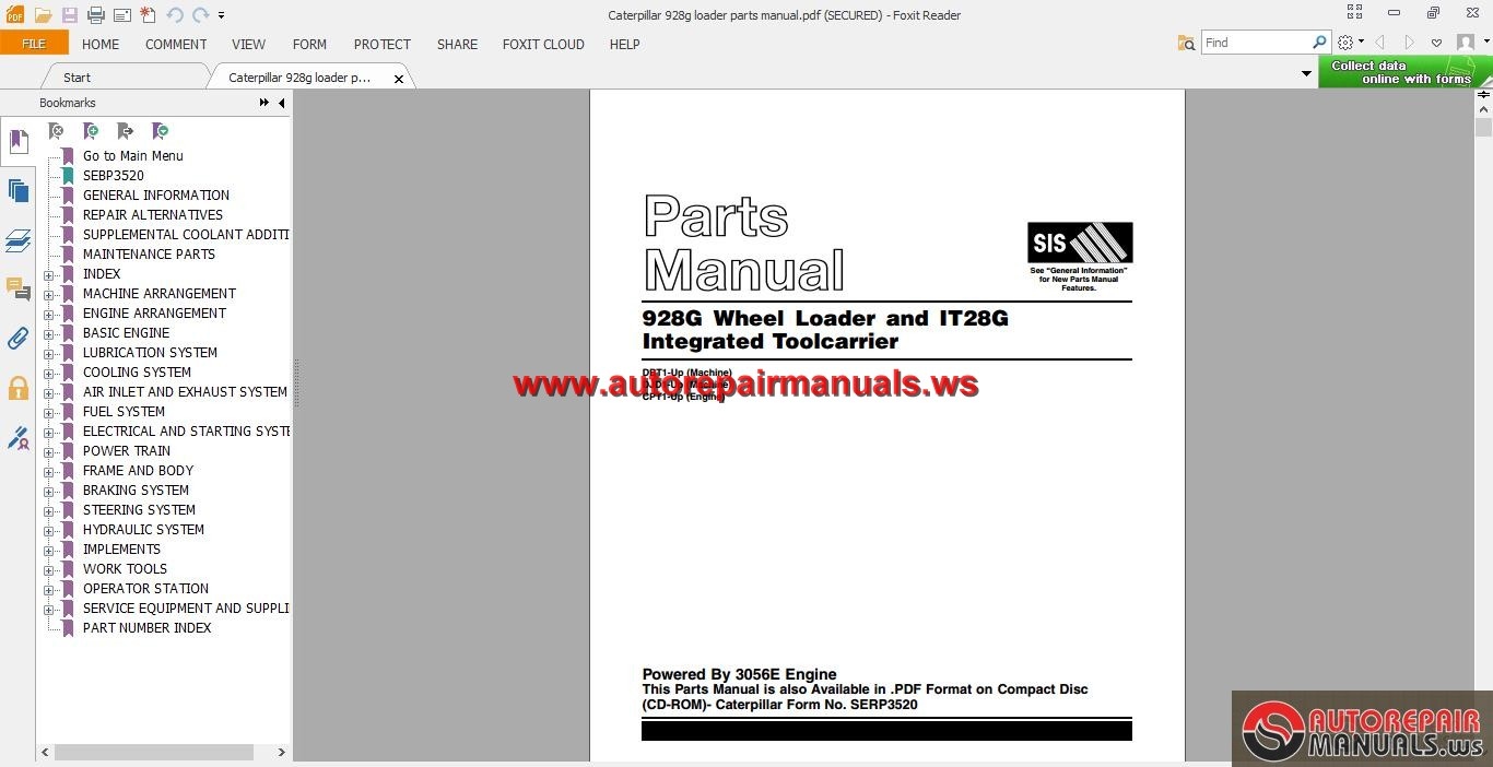 Caterpillar Wheel Loader 928G Parts Manual | Auto Repair Manual Forum ...