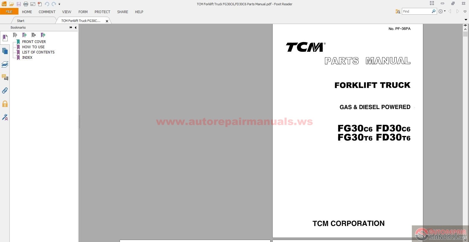 Tcm Forklift Truck Fg30c6 Fd30c6 Parts Manual Auto Repair Manual Forum Heavy Equipment Forums Download Repair Workshop Manual