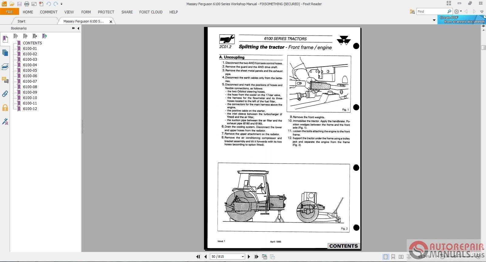 Massey Ferguson Repair Manuals 8120