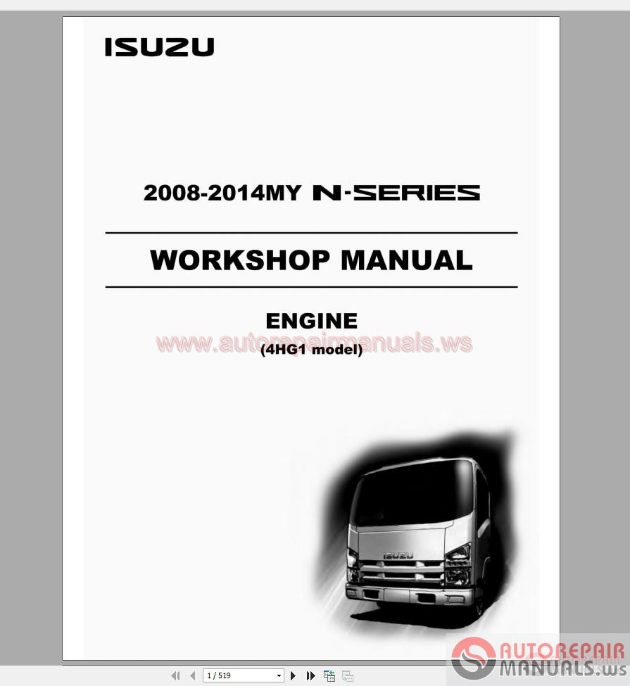 Isuzu 6Wa1 Engine Manual