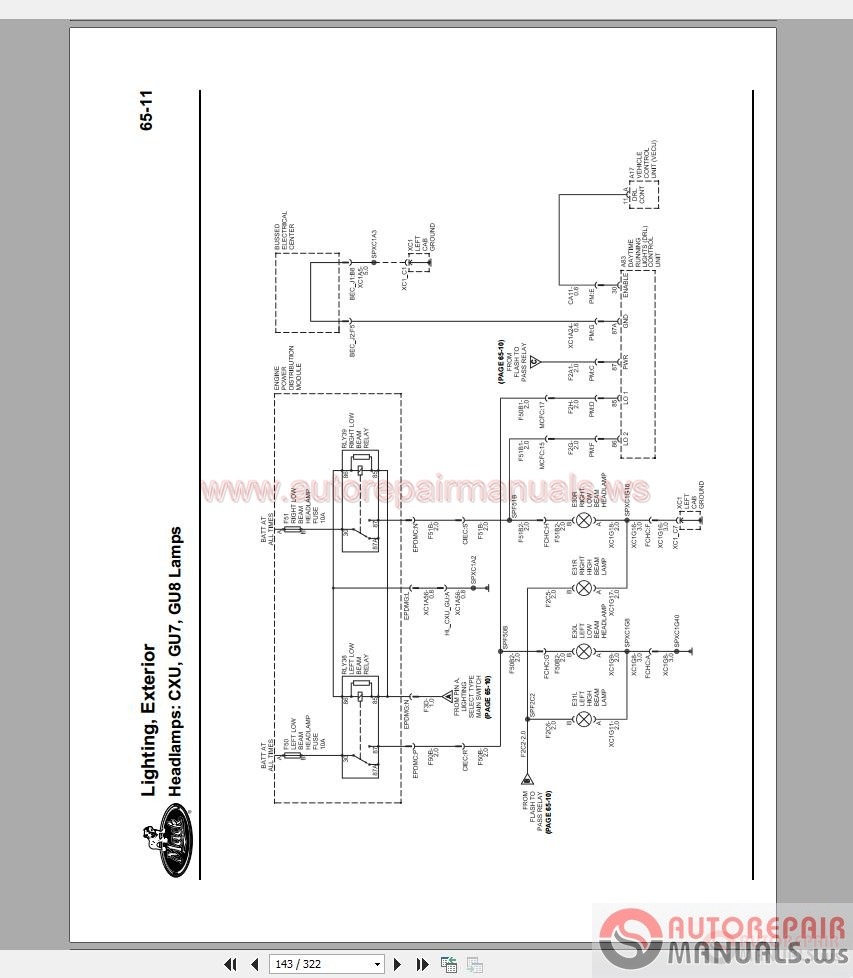 Mack Trucks 2010 Electrical Diagram and Connectors System