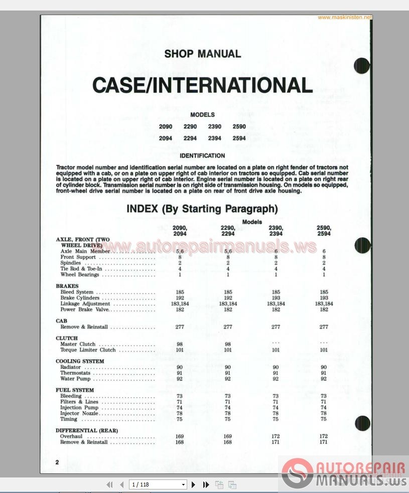 Case Ingersoll 648 Manual