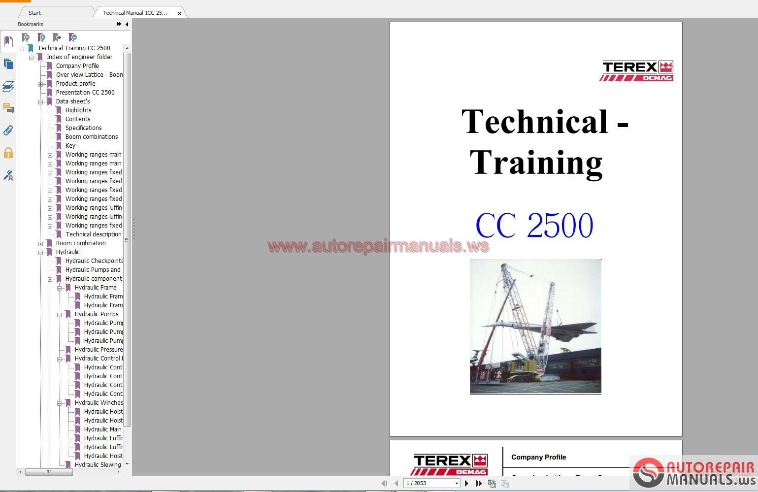 Terex Demag Cc2400 1 Load Chart