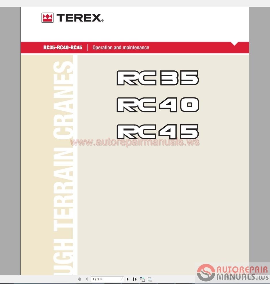 Terex Rt780 Load Chart
