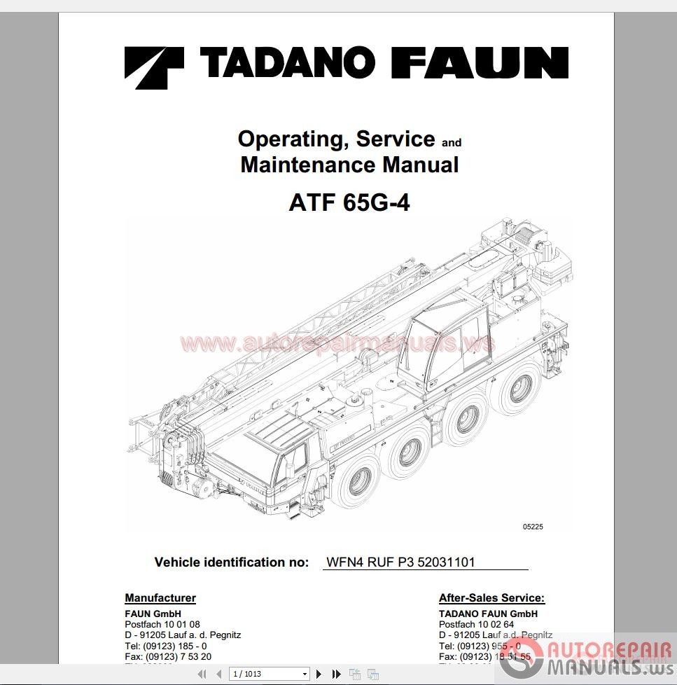 Tadano Faun Atf 110g 5 Load Chart