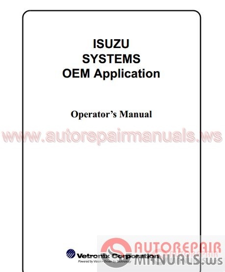 Isuzu All Model Car & Truck Full Shop Manual DVD Part 1 | Auto Repair Manual Forum - Heavy