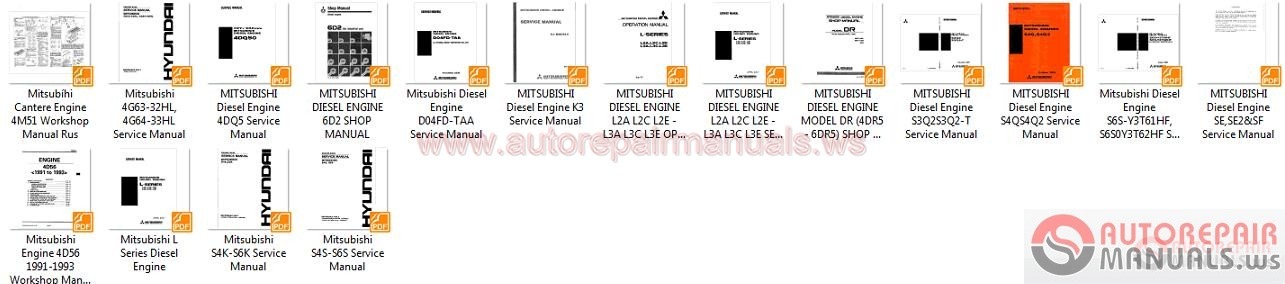 Mitsubishi Truck Full Shop Manual Dvd