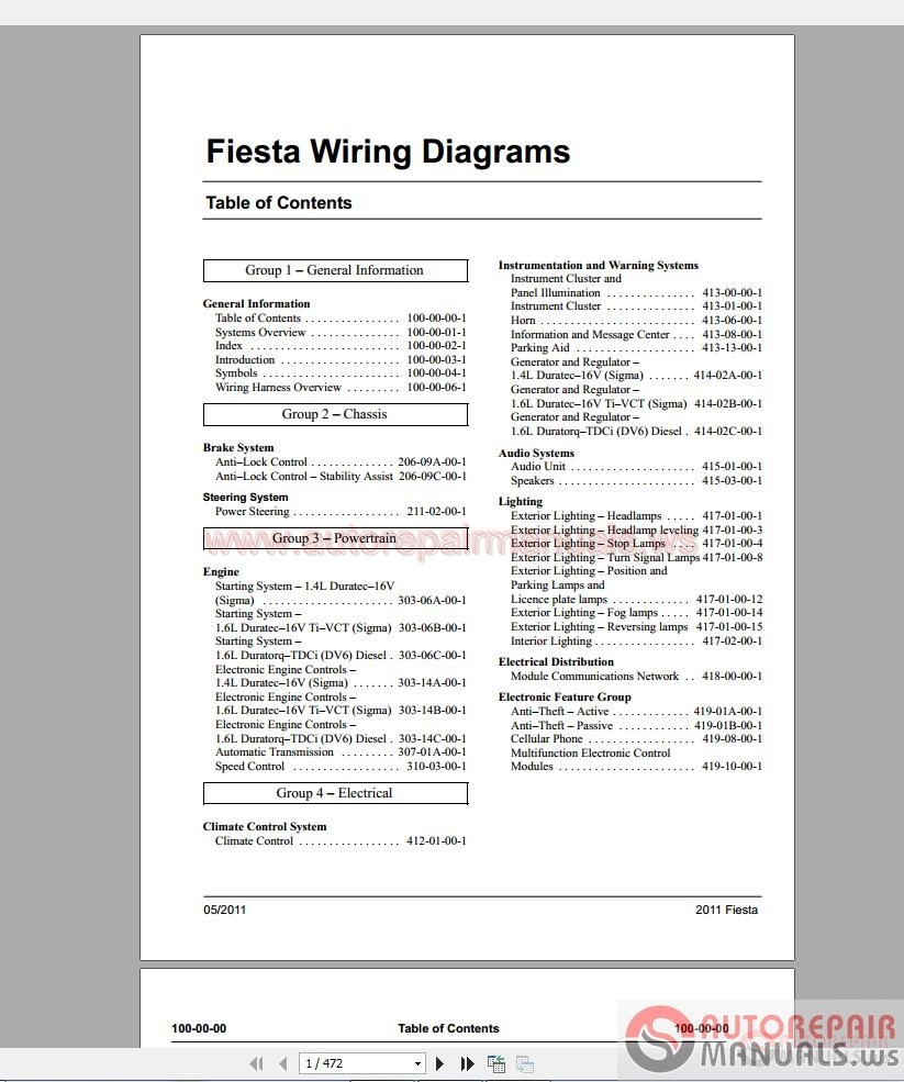 Ford Fiesta 2011 Wiring Diagram | Auto Repair Manual Forum - Heavy