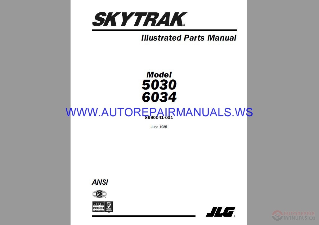 Skytrak (JLG) Telehandlers Parts Manual | Auto Repair Manual Forum