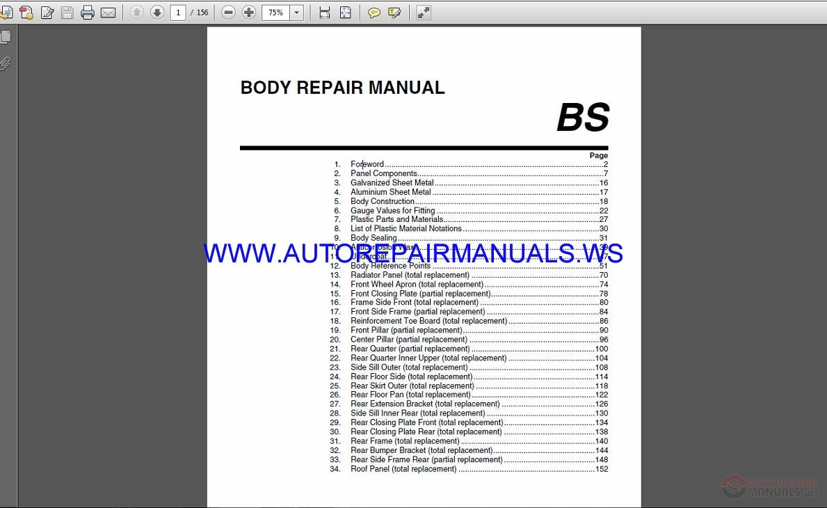 Subaru 2006 Tribeca Body Repair Manual | Auto Repair Manual Forum