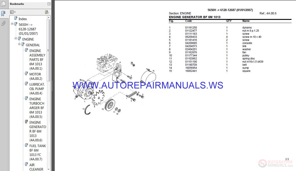 Deutz Fahr 5650H Ater 6128-12687 Parts Manual | Auto Repair Manual ...