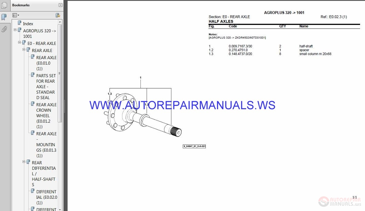 Deutz Fahr Agroplus 320 Ecoline After 10001 Parts Manual | Auto Repair ...