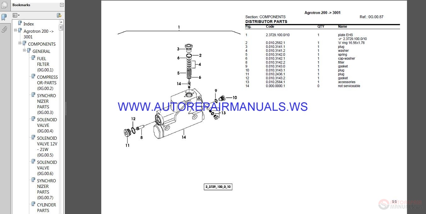 Deutz Fahr Agrotron 200 After 3001 Parts Manual | Auto Repair Manual ...