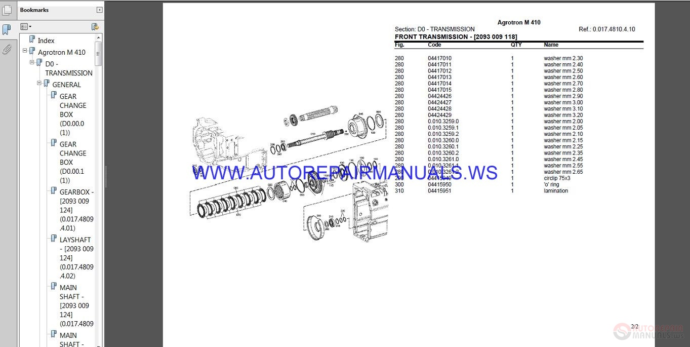 Deutz Fahr Agrotron M 650 After 20001 Parts Manual | Auto Repair Manual ...