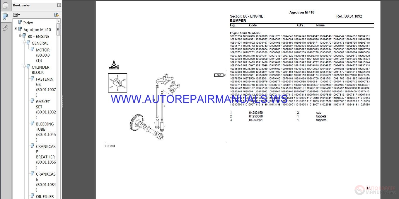 Deutz Fahr Agrotron M 650 After 20001 Parts Manual | Auto Repair Manual ...