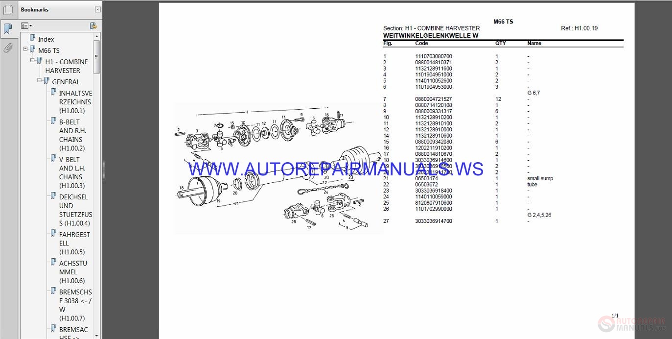 Deutz Fahr M66 TS Parts Manual | Auto Repair Manual Forum - Heavy ...