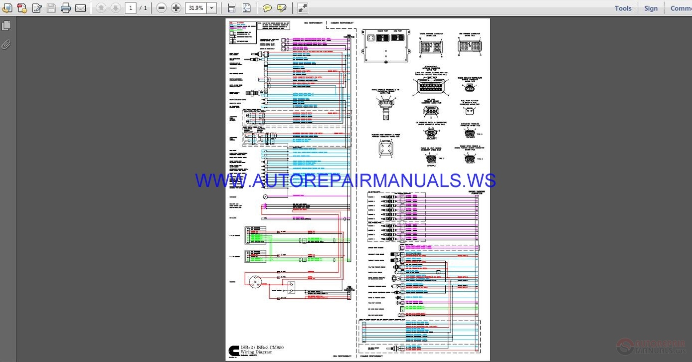 Cummins ISB2-ISB3 CM850 Wiring Diagram Manual | Auto Repair Manual