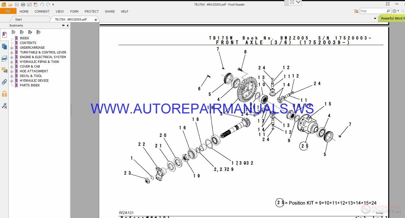 Takeuchi TB175W Parts Manual BW2Z005 | Auto Repair Manual Forum - Heavy