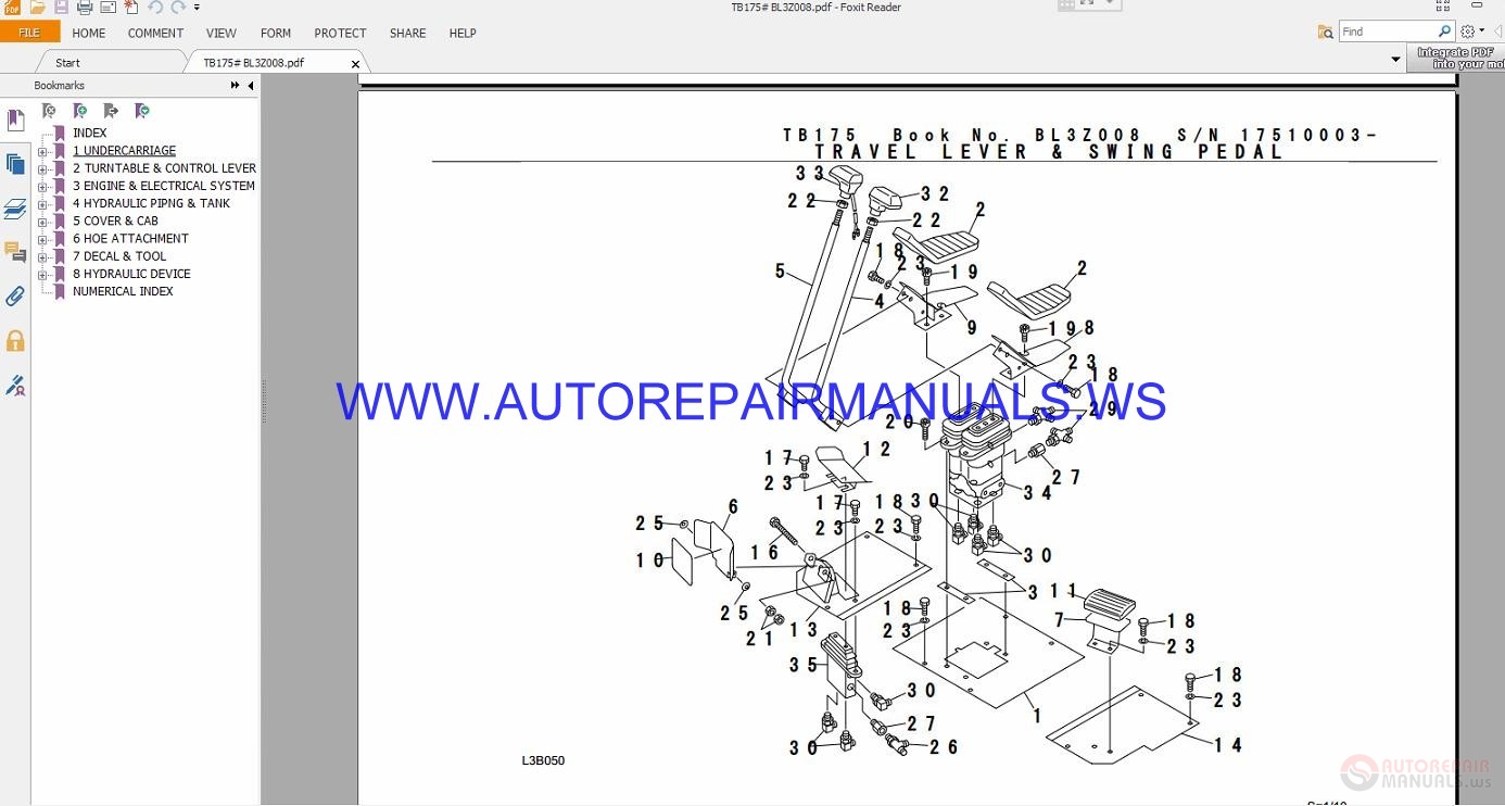Takeuchi TB175 Parts Manual BL3Z008 | Auto Repair Manual Forum - Heavy