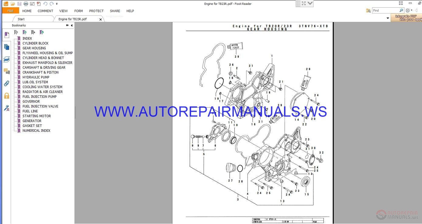 Takeuchi TB23R Parts Manual | Auto Repair Manual Forum - Heavy