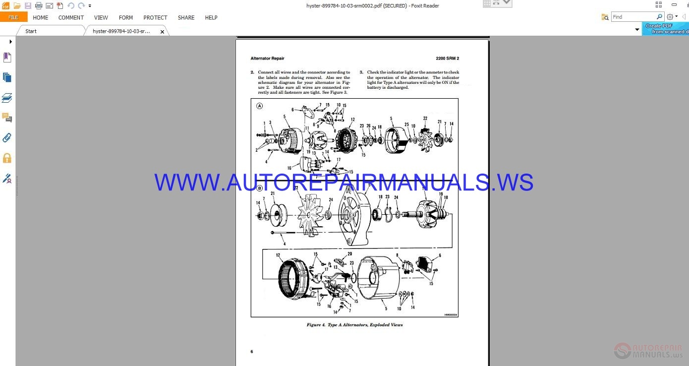 Hyster H170-280HD (F007) Service Manual | Auto Repair Manual Forum ...