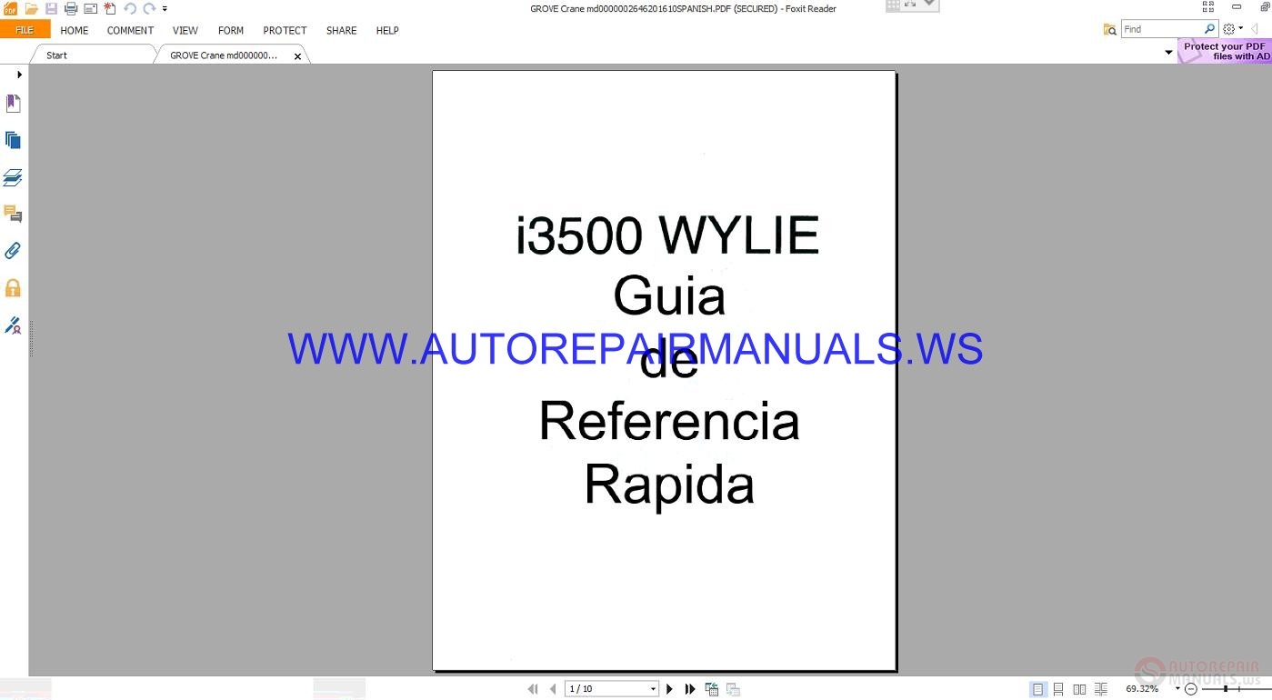 GROVE Crane I3500 WYLIE Guia De Referencia Rapida md0000002646201610