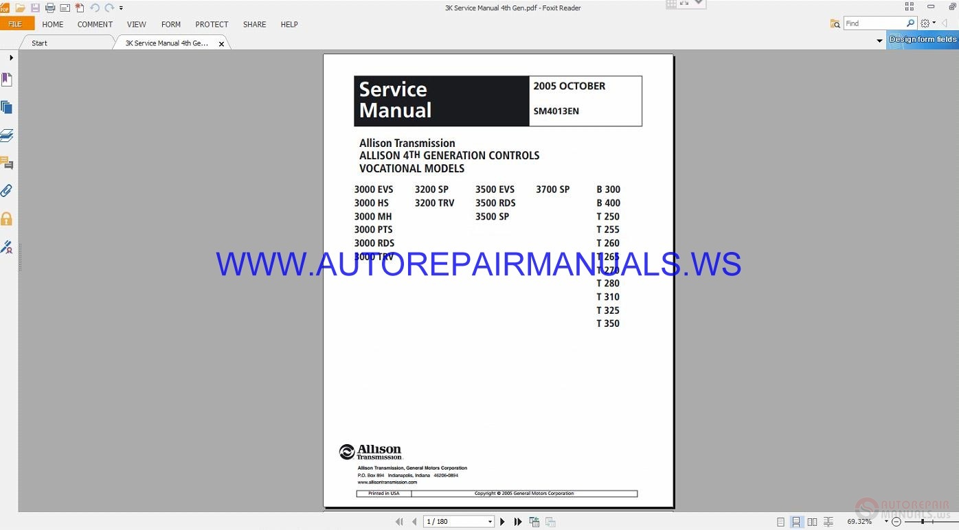 allison transmission 3000 rds service manual pdf