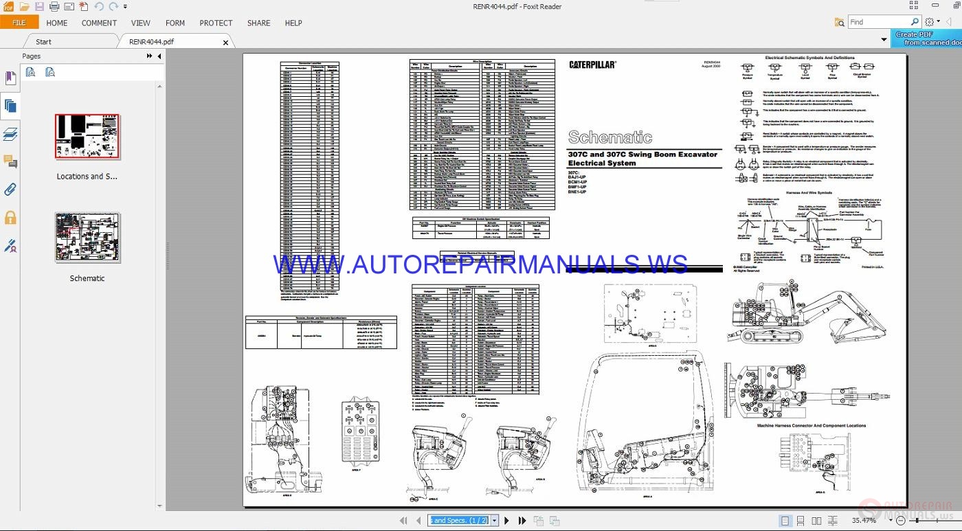 Caterpillar 307c Swing Boom Excavators Electrical Schematics Manuals Renr4044 Auto Repair Manual Forum Heavy Equipment Forums Download Repair Workshop Manual