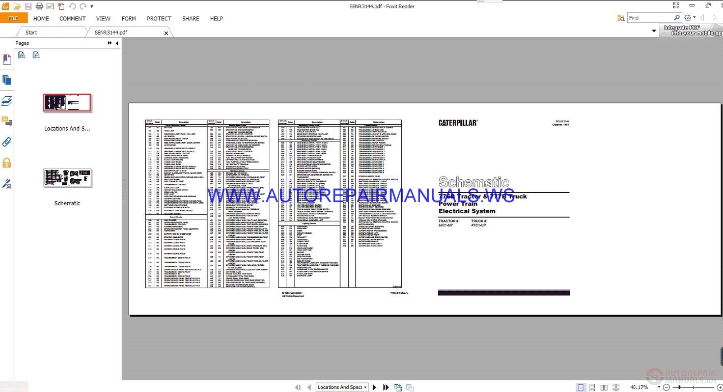 Caterpillar 776B-777B Truck Power Train Electrical Schematics Manuals ...