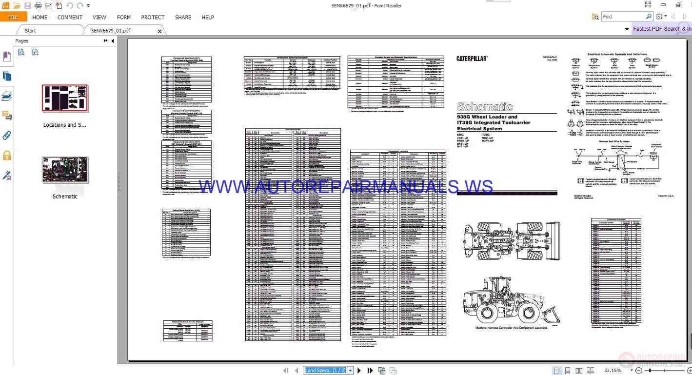 Caterpillar 938g Wheel Loader It38g Intrgrated Toolcarrier Electrical Schematics Manuals Senr6679 01 Auto Repair Manual Forum Heavy Equipment Forums Download Repair Workshop Manual