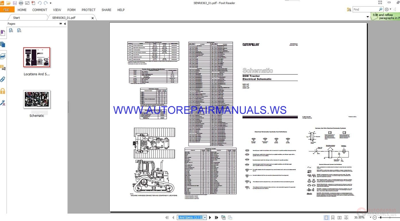 Caterpillar D6M Tractors Electrical Schematics Manuals | Auto Repair