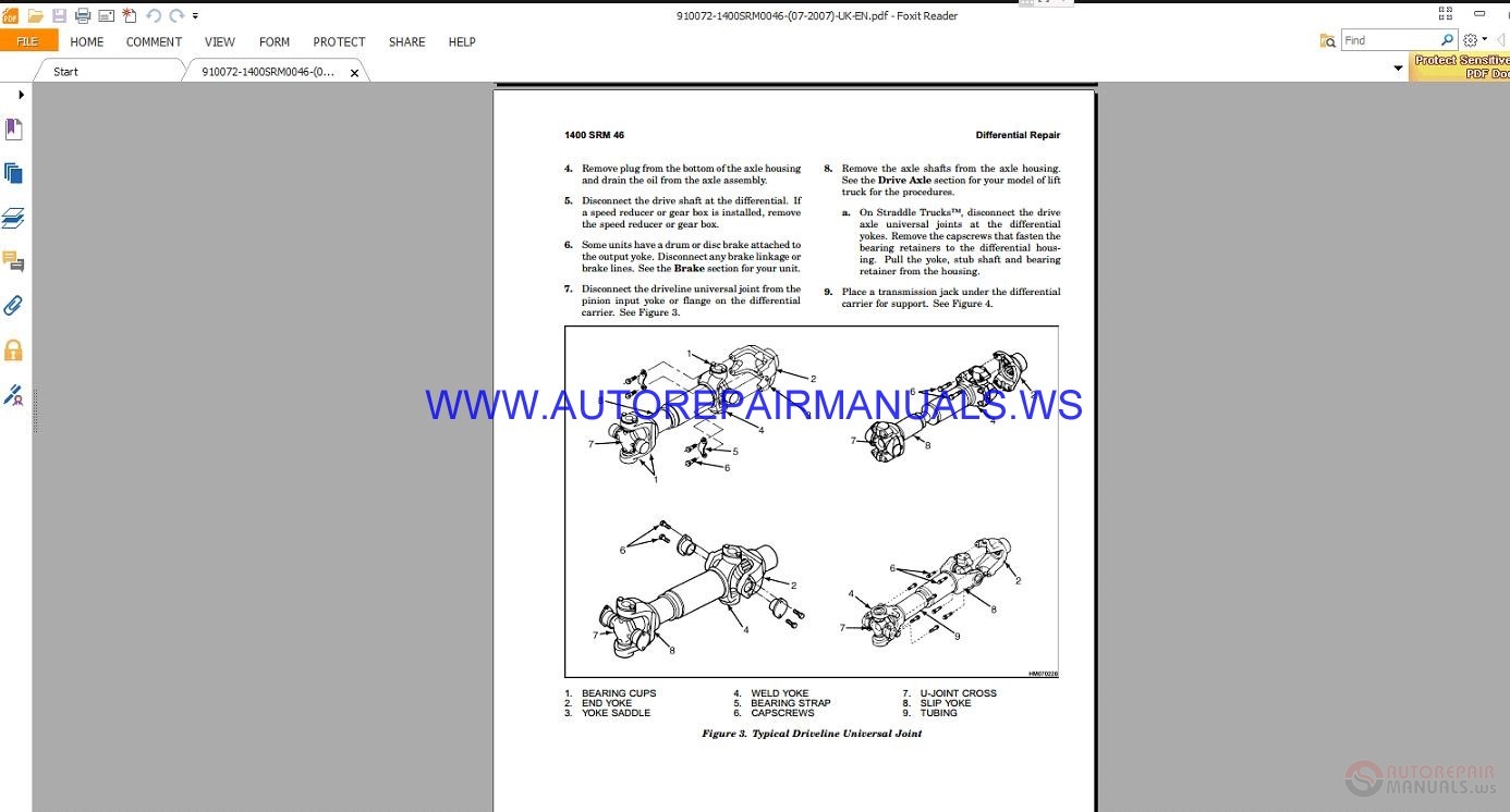 Hyster G007 Forklift Truck Service Manuals H8.00-12.00XM Europe | Auto