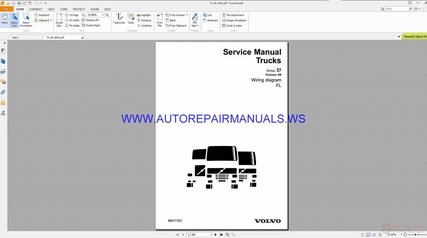 Volvo Fl Trucks Wiring Diagrams Service Manual 88917352 Auto Repair Manual Forum Heavy Equipment Forums Download Repair Workshop Manual