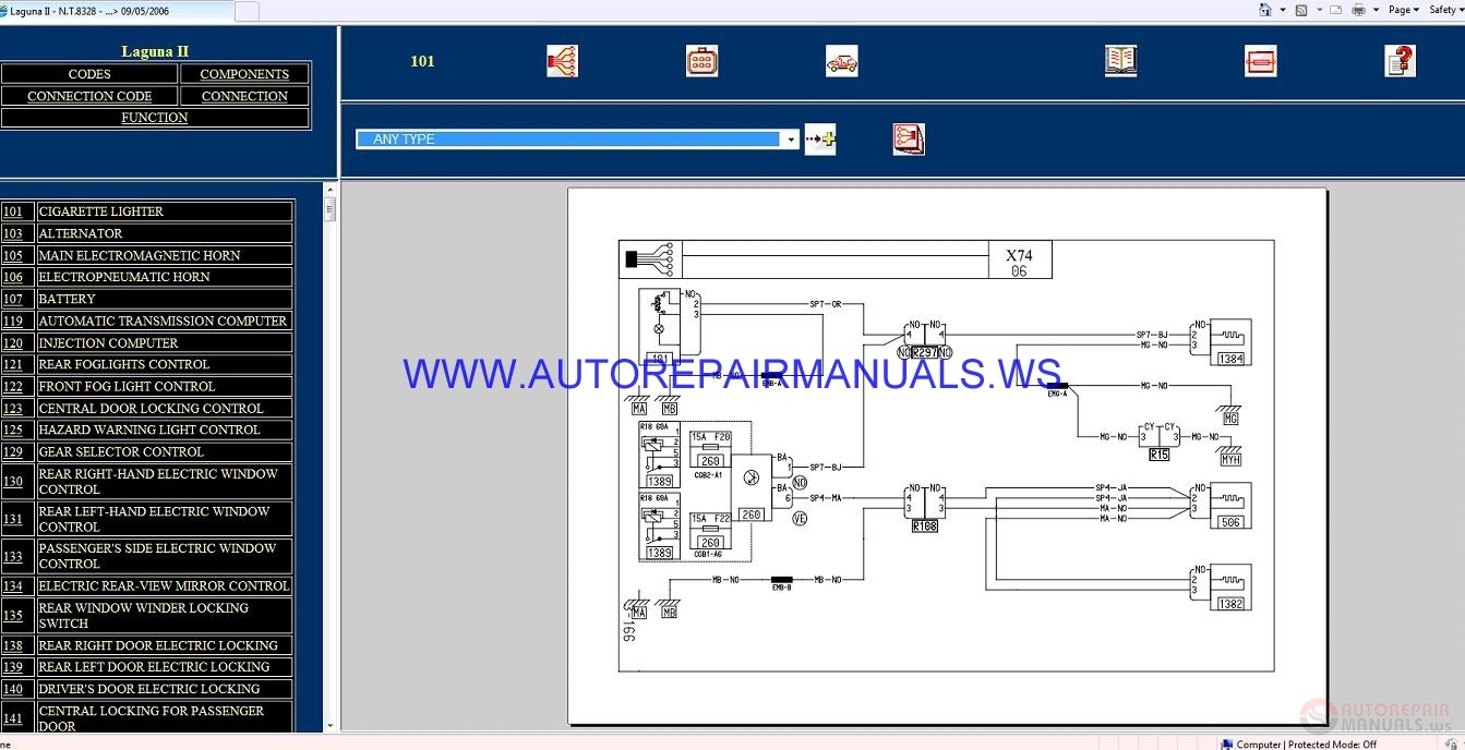 Renault Laguna II X74 NT8328 Disk Wiring Diagrams Manual 09-05-2006 | Auto Repair Manual Forum ...