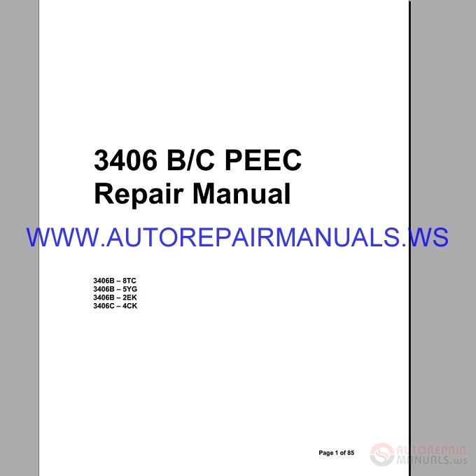 Caterpillar 3406 Engine Repair Manual from 2005-2010 | Auto Repair