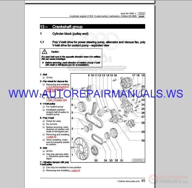 Audi A4 B8 Service & Repair Manual 1995-2008 | Auto Repair Manual Forum