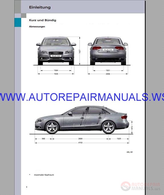 Audi A4 B8 Service & Repair Manual 1995-2008 | Auto Repair Manual Forum