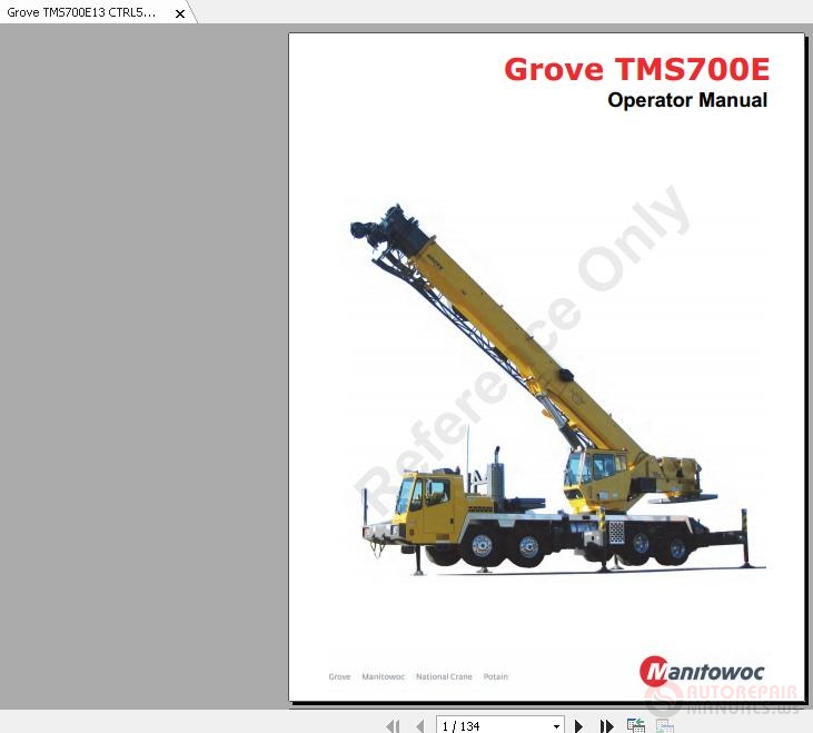 Grove TMS700E13 CTRL511-01 Operator Manual | Auto Repair Manual Forum ...