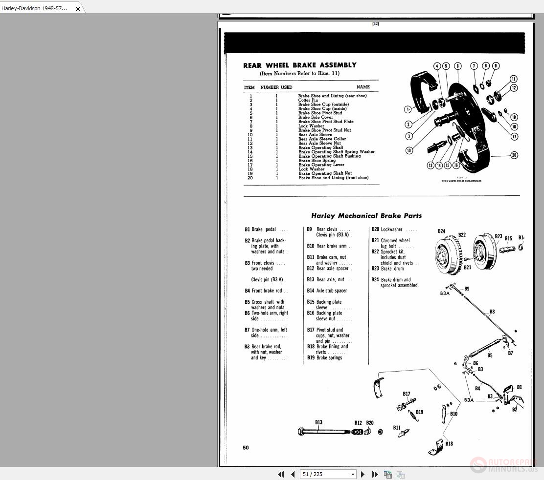 Harley-Davidson 1948-57 Panhead Service Manual | Auto Repair Manual ...