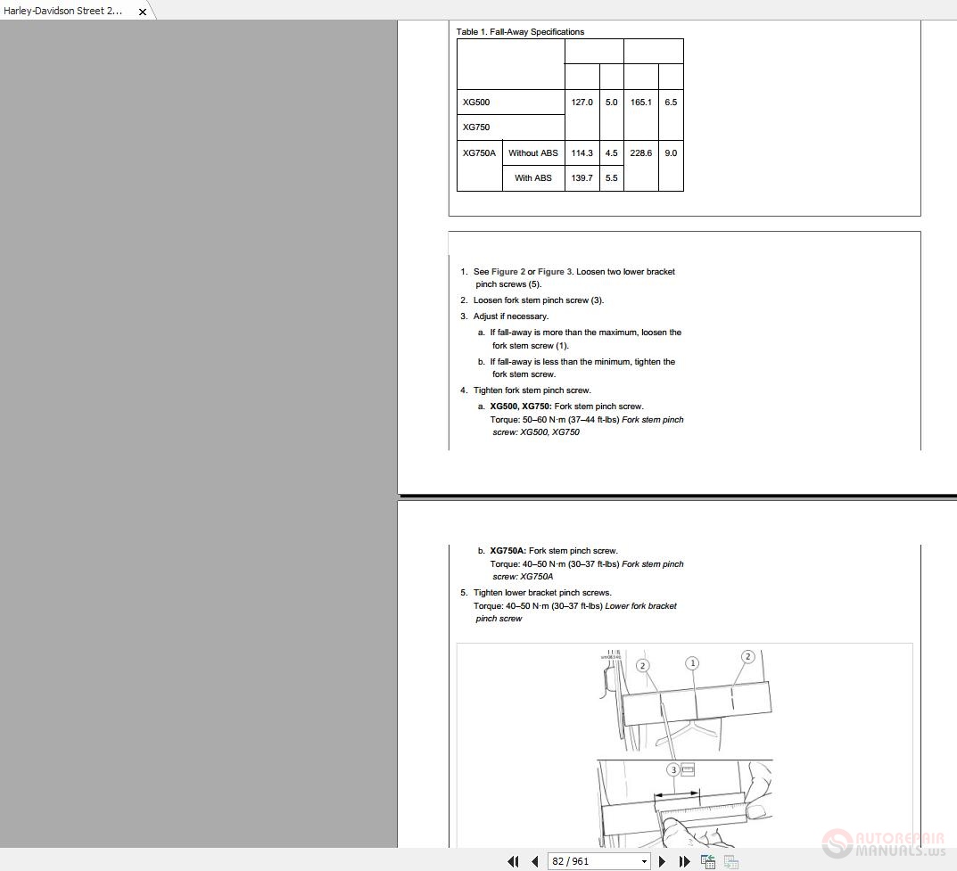 Harley-Davidson Street 2018 Service Manual | Auto Repair Manual Forum