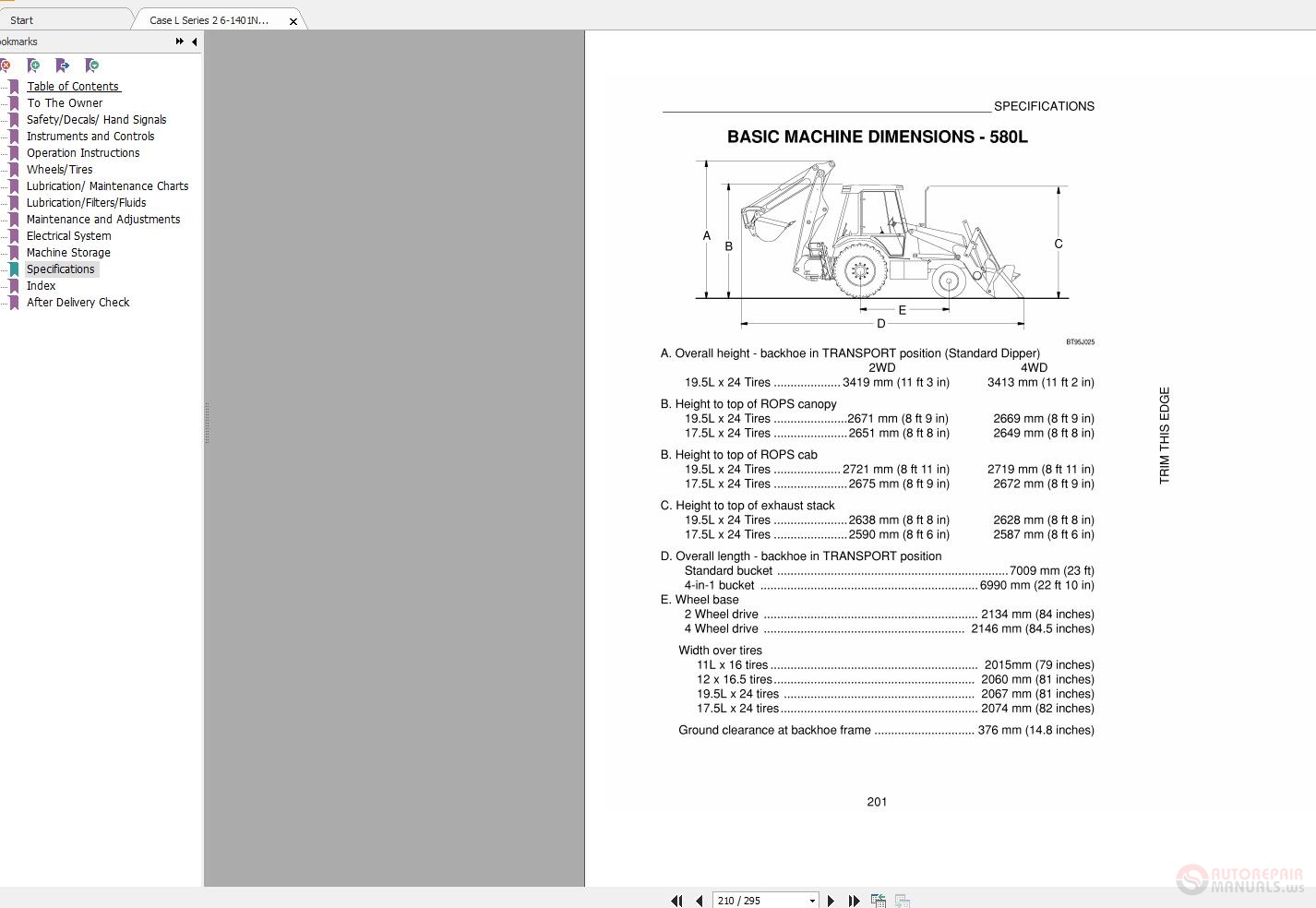 Case L Series 2 6-1401NA Backhoe Operators Manual | Auto Repair Manual ...