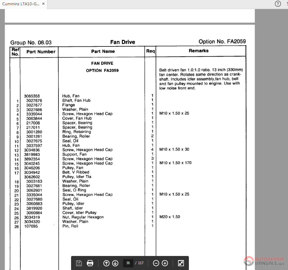 Cummins Lta10-g Parts Manual 