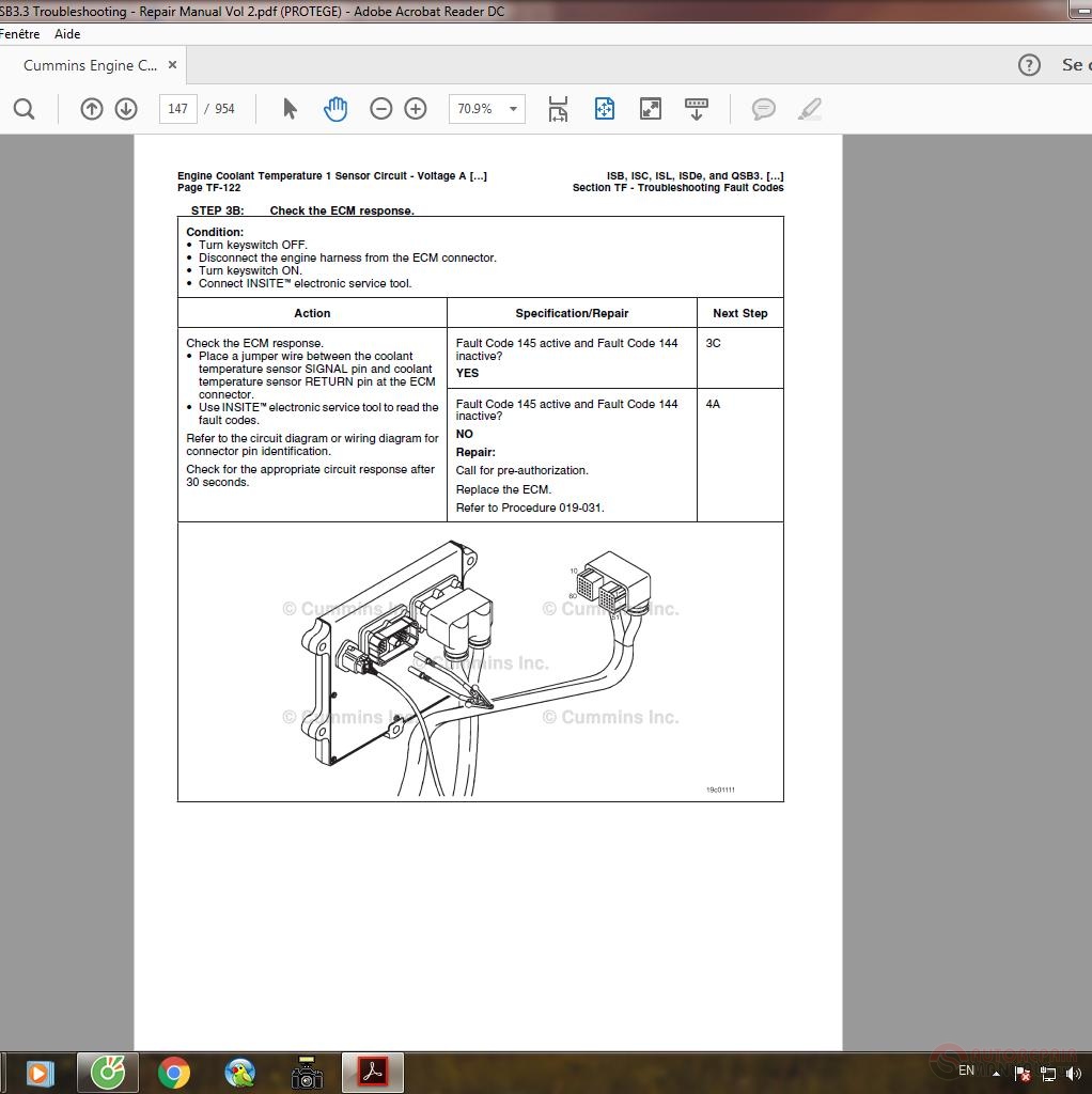 Cummins Engine CM2150-QSB3.3 Troubleshooting - Repair Manual Vol 2 ...