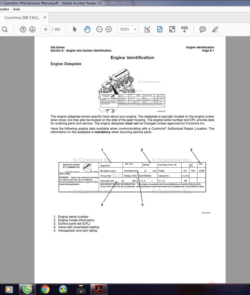 Cummins ISB CM2150 4021602 Operation-Maintenance Manual | Auto Repair ...