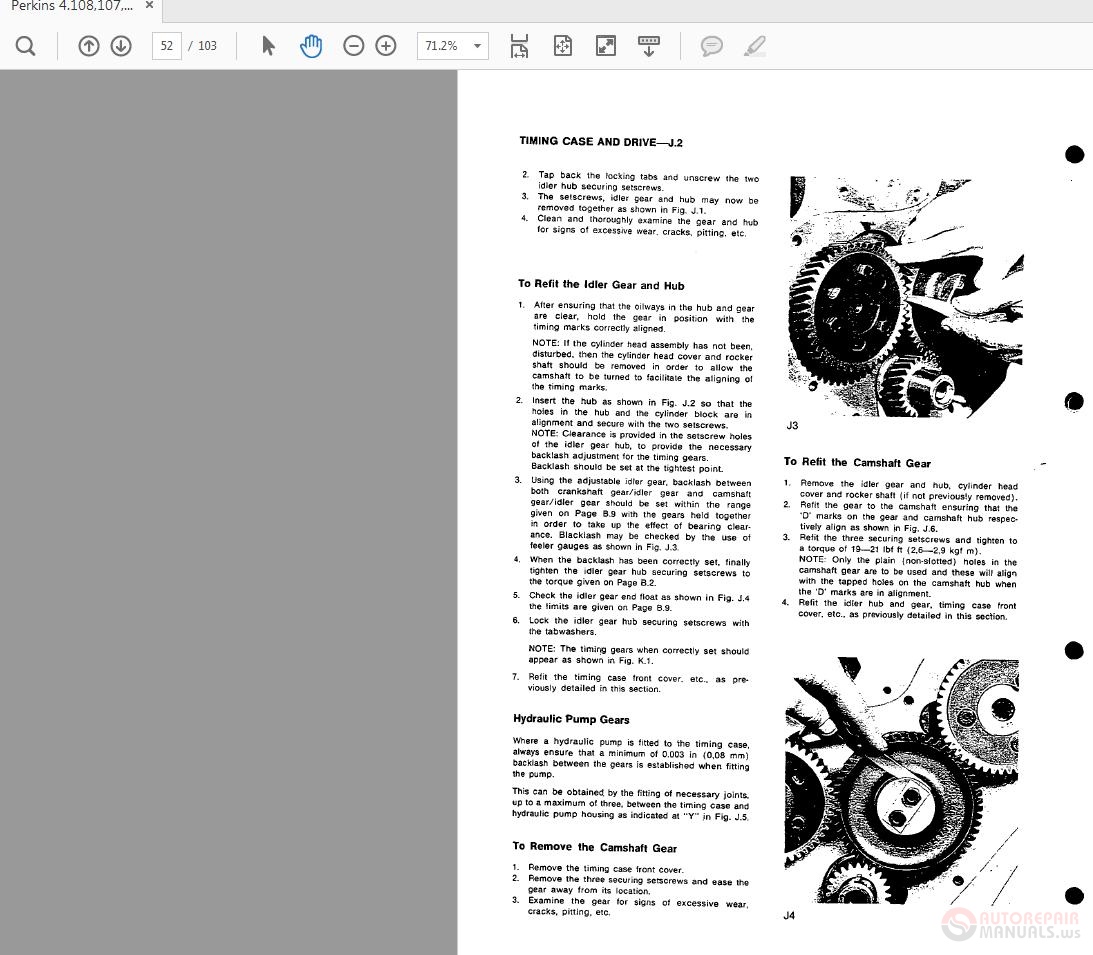 Perkins 4.108,107,99 SER1072E Workshop Manual | Auto Repair Manual ...