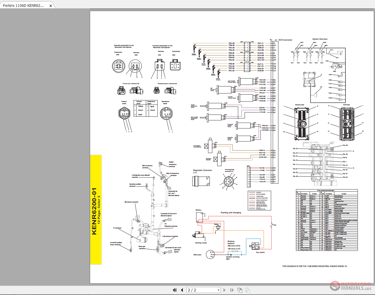 Perkins 1106D KENR620001 Schematic Auto Repair Manual Forum Heavy